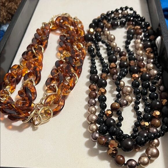 Elegant Multi-Strand Beaded Necklace lot wrappable premier designs - Picture 1 of 4